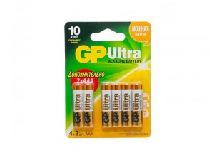 Батарейки GP Ultra ПРОМО, LR03 ААA, 4+2 шт - фото 1
